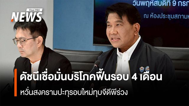 ดัชนีเชื่อมั่นบริโภคฟื้นรอบ 4 เดือน  หวั่นสงครามปะทุรอบใหม่ทุบจีดีพีร่วง