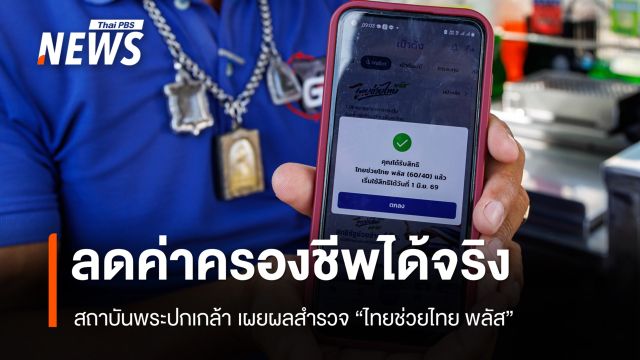 สถาบันพระปกเกล้า เผยผลสำรวจ “ไทยช่วยไทย พลัส” ลดค่าครองชีพได้จริง