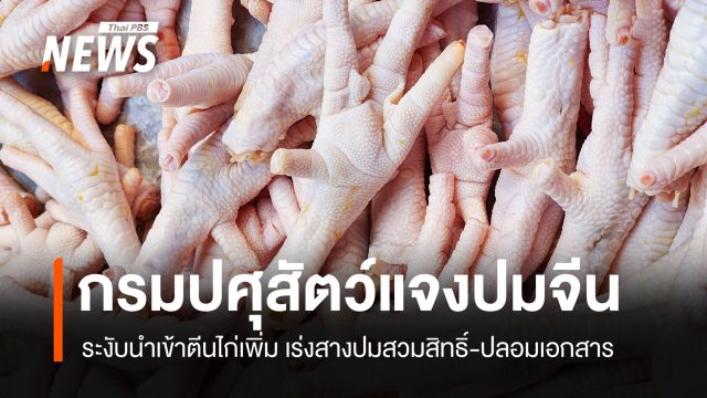 "ปศุสัตว์" เร่งสางปมสวมสิทธิ์ตีนไก่ส่งออกจีน ขู่ฟันเจ้าหน้าที่เอี่ยว