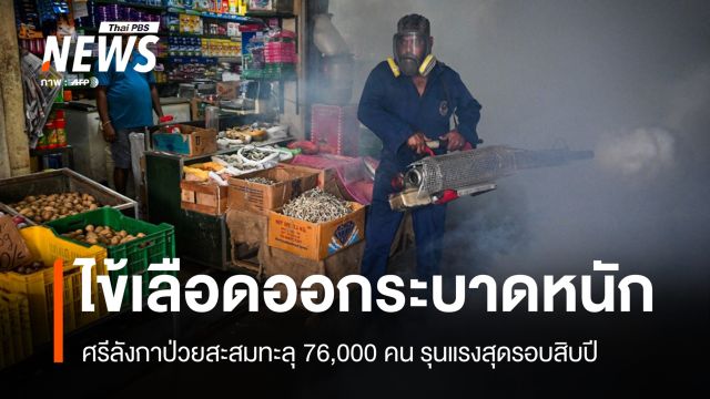 วิกฤตศรีลังกา ไข้เลือดออกระบาดหนักสุดรอบ 10 ปี ติดเชื้อทะลุ 76,000 คน