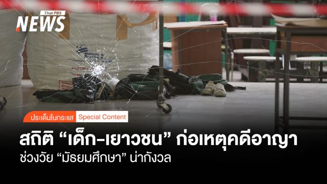 เปิดสถิติ "เด็ก-เยาวชน" ก่อเหตุคดีอาญา วัย "มัธยมศึกษา" น่ากังวล