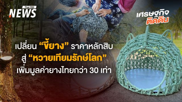 เปลี่ยน “ขี้ยาง” ราคาหลักสิบ สู่ “หวายเทียมรักษ์โลก” เพิ่มมูลค่ายางไทยกว่า 30 เท่า   