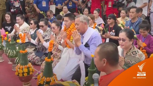 ชาวลาวต้อนรับอบอุ่น "โตโน่" ว่ายน้ำข้ามโขง ส่งกำลังใจให้หมอ-พยาบาล