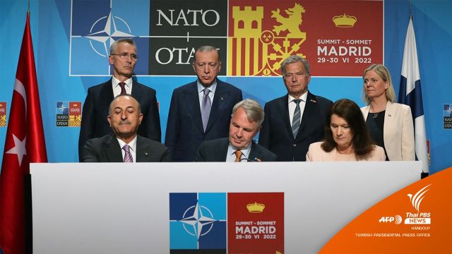ตุรกียอมเปิดทาง "สวีเดน-ฟินแลนด์" สมัครเข้าร่วม NATO
