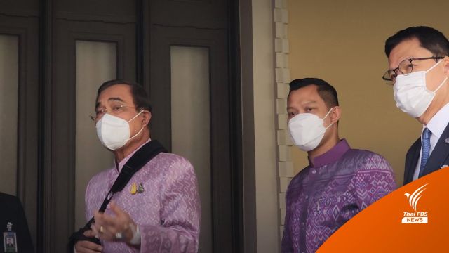 นายกฯ ใส่เฝือกอ่อน เข้าทำเนียบ บอกอาการดีขึ้น