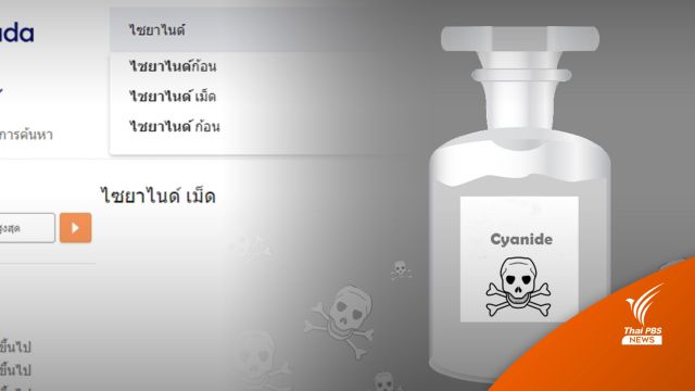 ไซยาไนด์? หาไม่ได้ในร้านขายยา-แต่ช่องโหว่ร้านค้าออนไลน์ 