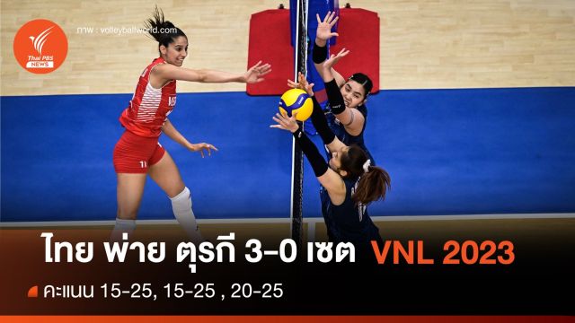 ไทย แพ้ ตุรกี 3 - 0 เซต ศึกเนชันส์ลีก 2023 