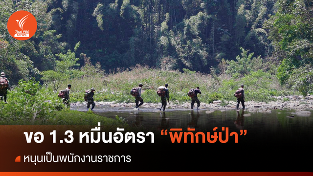 เล็งเพิ่มอัตรา "พิทักษ์ป่า" 13,000 คน ทดแทนชุดลาดตระเวนป่าลด