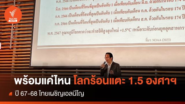 พร้อมมั้ย? ปี' 67 โลกร้อนแปรปรวนคาดอุณหภูมิสูงแตะ 1.5 องศาฯ  