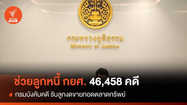 "กรมบังคับคดี" ช่วยลูกหนี้ กยศ. 46,458 คดี งดขายทอดตลาด