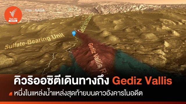 "คิวริออซิตี" เดินทางถึงหุบเขา Gediz Vallis แหล่งน้ำสุดท้ายบนดาวอังคารในอดีต