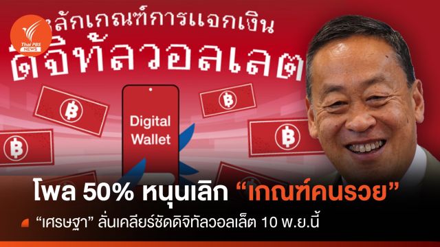 "นิด้าโพล" 50% หนุนดิจิทัลวอลเล็ต เลิกเกณฑ์คนรวย 