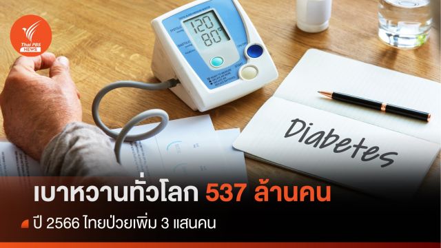 พบเบาหวานทั่วโลก 537 ล้านคน ปี 2566 ไทยป่วยเพิ่ม 3 แสนคน