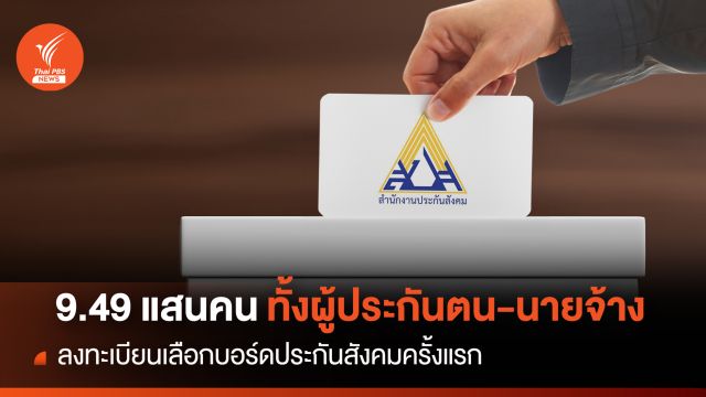 9.49 แสนคน ลงทะเบียนเลือกบอร์ดประกันสังคม 