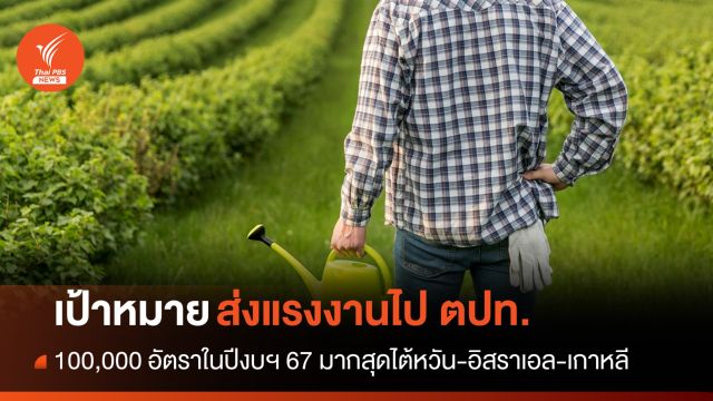 เปิดเป้าปี 67 ส่งแรงงานไป ตปท.แสนคน มากสุดไต้หวัน-อิสราเอล-เกาหลี