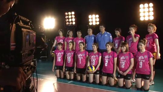 นักวอลเลย์บอลหญิงทีมชาติไทยถ่ายทำโปรโมทสารคดี "Pride of Thailand" 