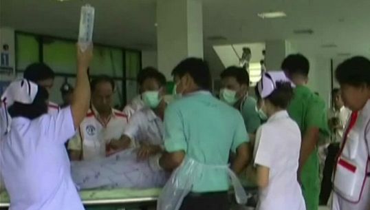จังหวัดอ่างทอง ซ้อมแผนเผชิญเหตุไฟไหม้โรงพยาบาล