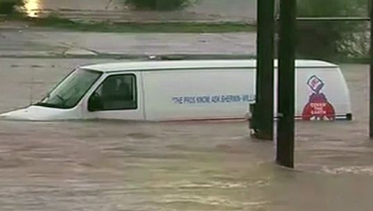 สหรัฐฯเผชิญอุทกภัย จากฝนตกหนัก