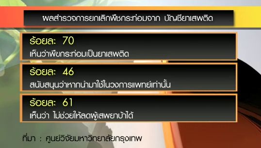 ป.ป.ส.ยื่น 5 ข้อสรุป ถอด "ใบกระท่อม" พ้นบัญชียาเสพติด-คนกรุงเทพฯ เชื่อไม่ช่วยลดปัญหา