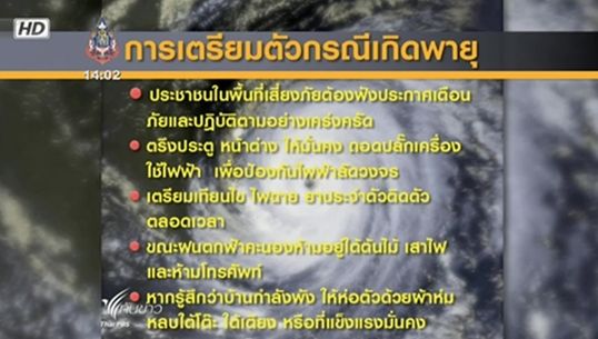 "อุตุฯ"เตือนเตรียมรับมือพายุไต้ฝุ่น"หวู่ติ๊บ"