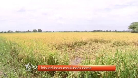ก.เกษตรฯยืนยันน้ำท่วม ไม่กระทบความมั่นคงด้านอาหาร