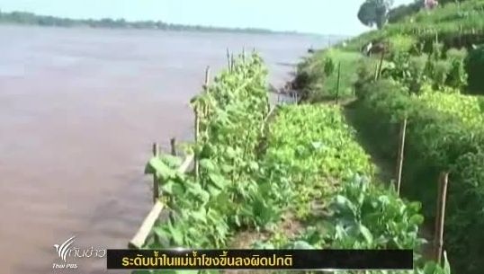 ระดับน้ำในแม่น้ำโขงขึ้นลงผิดปกติ