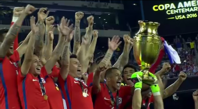 ชิลี ดวลจุดโทษชนะ อาร์เจนตินา 4-2 คว้าเเชมป์โคปาอเมริกา