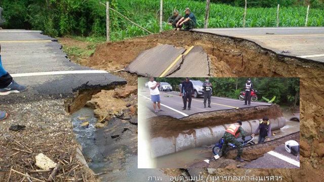 นร.วัย 17 ขี่รถจักรยานยนต์ตกหลุมถนนขาดลึก 2 ม. ใน อ.แม่สอด ล่าสุดปลอดภัย 