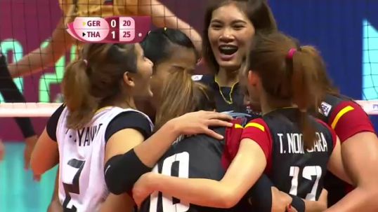 ทีมวอลเลย์บอลสาวไทย ชนะ เยอรมนี 3-0 เซตในเวิลด์กรังด์ปรีซ์