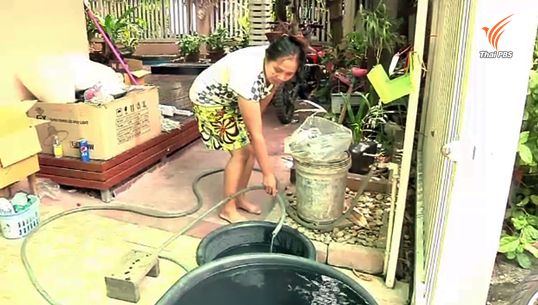 ชาวปทุมธานีกระทบหนักหลังการประปาหยุดจ่ายน้ำ