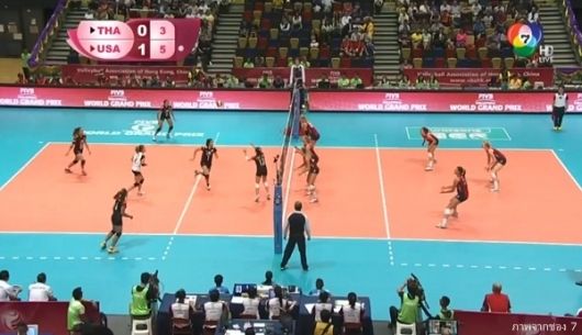  ทีมวอลเลย์บอลสาวไทยพ่ายแชมป์เก่าสหรัฐฯ 1-3 เซต ศึกเวิลด์กรังด์ปรีซ์ 2015 