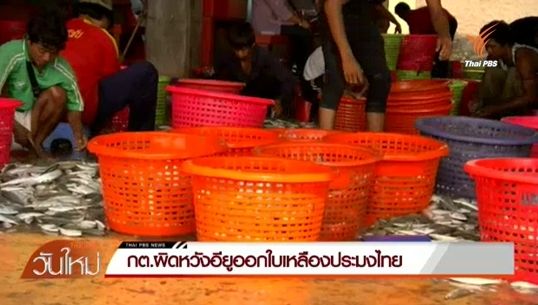 กต.ผิดหวังอียูออกใบเหลืองประมงไทย