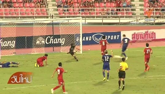 ทีมชาติไทยชุดใหญ่ ชนะ ทีมชาติไทยชุดซีเกมส์  4-3 ฟุตบอลนัดพิเศษช่วยเหลือครอบครัว"โค้ชแต๊ก"