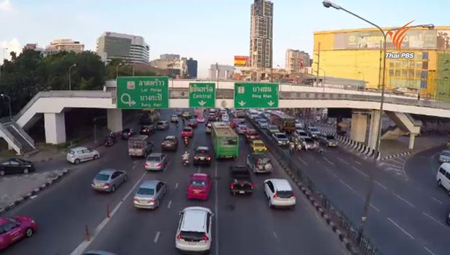 ปิดการจราจร ถ.พหลโยธินฝั่งละ 1 ช่องทาง ก่อสร้างรถไฟฟ้าสายสีเขียว