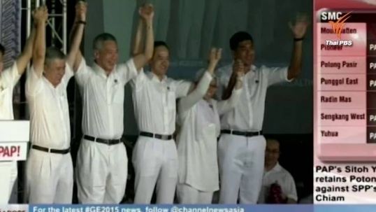 พรรครัฐบาลสิงคโปร์ได้รับชัยชนะอย่างเด็ดขาดในการเลือกตั้ง