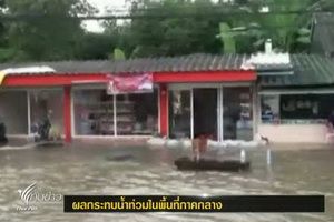 หลายตำบล จังหวัดอุทัยธานีน้ำท่วมสูง