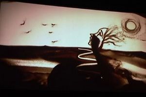นิทรรศการบีโอไอแฟร์ 2011 จัดแสดงศิลปะการวาดภาพบนผืนทราย