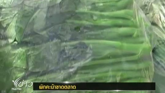 ผักคะน้าราคาสูงขึ้นกว่าเท่าตัว เนื่องจากขาดตลาด
