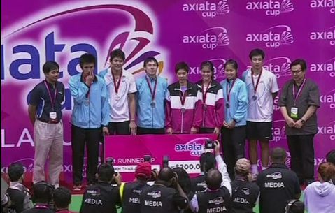 ทีมแบดมินตันไทยพ่ายทีมมาเลเซีย 1-3 คู่ คว้ารองแชมป์แบดมินตันเอเชียต้า คัพ