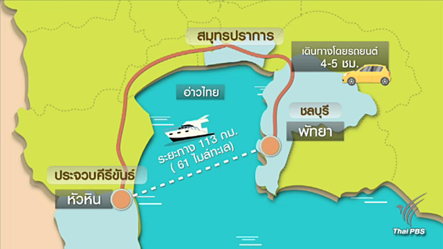 กรมเจ้าท่าให้ทดลองใช้บริการเรือเฟอร์รี่ พัทยา-หัวหิน ฟรี 1-15 ม.ค.
