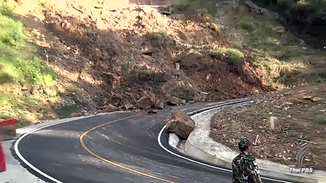 ดินถล่มปิดทางขึ้นผาเดียวดาย อุทยานฯ เขาใหญ่