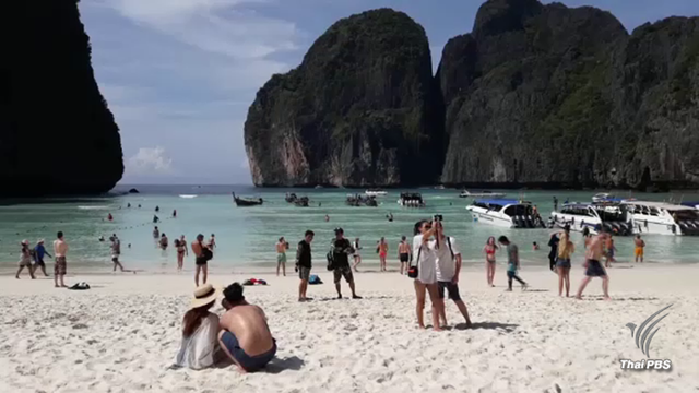 จัดระเบียบทัวร์ศูนย์เหรียญ นักท่องเที่ยวจีนอ่าวมาหยา กระบี่ วูบเหลือ 10%