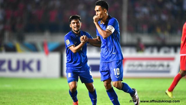 ไทยบุกไปชนะเมียนมา 2-0 รอบรองแชมป์ "เอเอฟเอฟ ซูซูกิคัพ" 