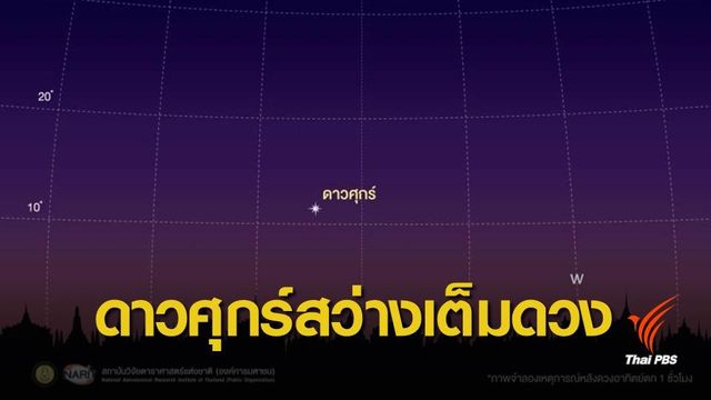 สดร. ชวนดูดาวศุกร์สว่างที่สุด 2 ครั้งในรอบปี 