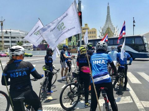 ปั่นจักรยาน 15 เส้นทางระดมทุนซื้ออุปกรณ์การแพทย์รพ.ชะอำ