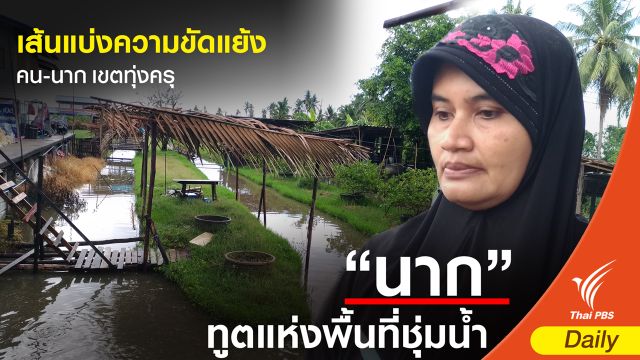 เส้นแบ่งความขัดแย้งคน-นาก เขตทุ่งครุ  