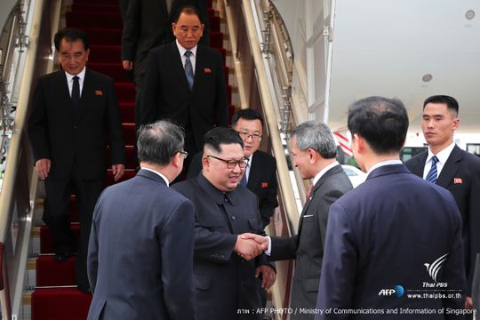 "คิม จองอึน" ถึงสิงคโปร์แล้ว เตรียมหารือนายกฯ สิงคโปร์เย็นนี้