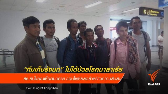 สธ.ยืนยัน "ทีมเก็บรังนก" ไม่ได้ป่วยโรคไข้มาลาเรีย