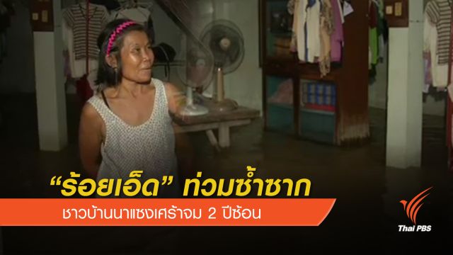 "ร้อยเอ็ด" น้ำท่วมซ้ำซาก ชาวบ้าน “นาแซง” จมน้ำ  2 ปี