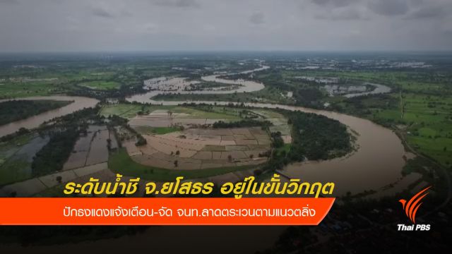ระดับน้ำชี จ.ยโสธร อยู่ในขั้นวิกฤต